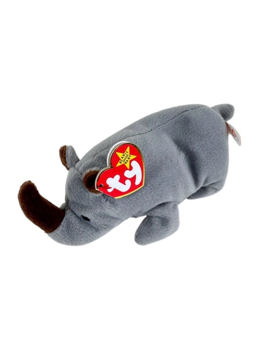 Ty Beanie Baby Spike the Rhinoceros 1996‎ Original Baby Plush Toy Collectible